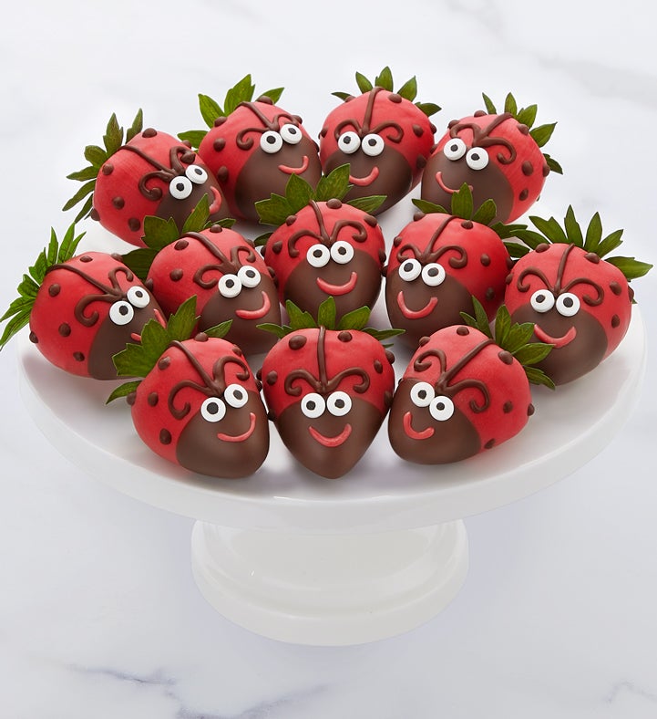 Ladybug Design Dipped Strawberries
